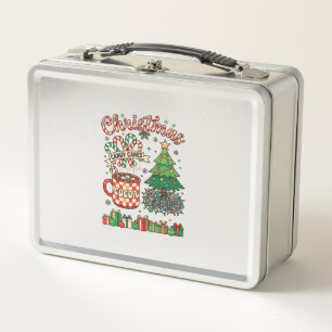 Weihnachts-Schleifen-Kakao-Chaos-Baum-Tasse-Gesche Metall Brotdose