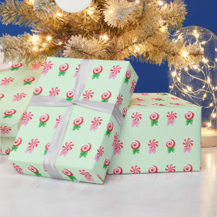Weihnachts-Schleifenmuster aus Zuckerrohr Geschenkpapier