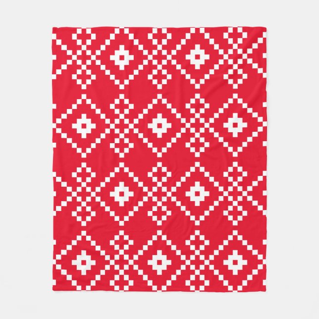Weihnachts Schlichter Pullover Fleecedecke (Vorderseite)