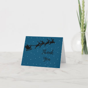 Weihnachts-Schlitten-Dankeschön-Karte Dankeskarte