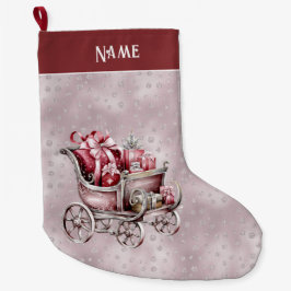 Weihnachts-Schlitten mit Geschenken Feiertag Strum Großer Weihnachtsstrumpf