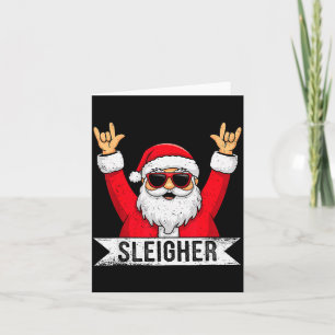 Weihnachts-Schlittenfahrer Santa Rock Weihnachten Karte