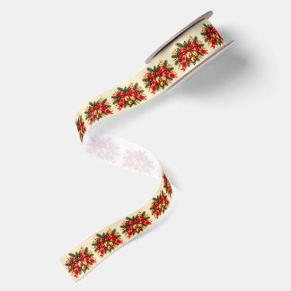 Weihnachts-Schlittenglocken Roter Schleife Festlic Satinband