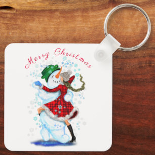 Weihnachts-Schlüsselanhänger-Geschenk Snowman und Schlüsselanhänger