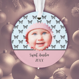 Weihnachts-Schmetterling-Pastel-Foto Ornament