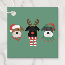 Weihnachts Schnauzer Hunde Geschenkanhänger