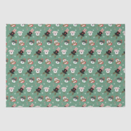 Weihnachts Schnauzer Hunde Seidenpapier