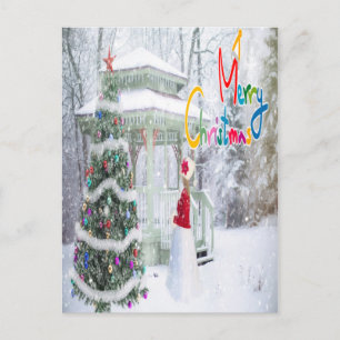 Weihnachts-Schnee-Grüße Postkarte