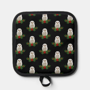 Weihnachts-Schneeeule Topflappen