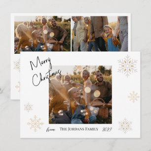 Weihnachts-Schneefall-Foto Weihnachtskarte Einladung