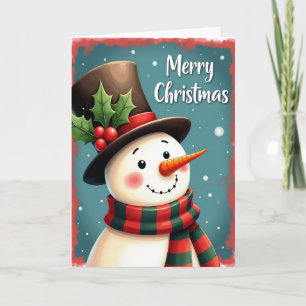Weihnachts-Schneefigur-Karte Karte
