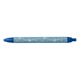 Weihnachts-Schneeflocke auf blau Kugelschreiber