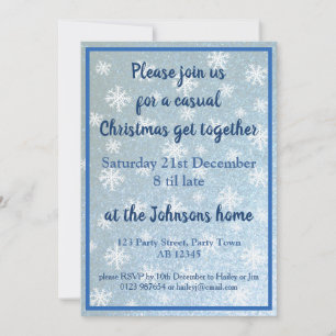 Weihnachts-Schneeflocke Einladung