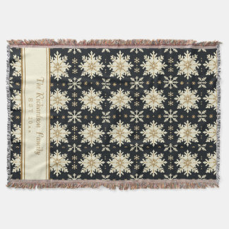 Weihnachts-Schneeflocke Faux-Strickmuster Familien Decke