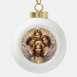 Weihnachts-Schneeflocke Keramik Kugel-Ornament
