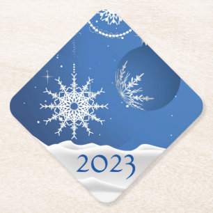Weihnachts-Schneeflocke-Schneetassenuntersetzer 20 Untersetzer