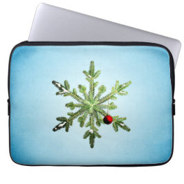 Weihnachts-Schneeflocke - Stilvolle Winterferien Laptopschutzhülle