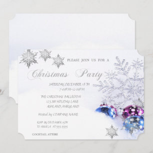 Weihnachts-Schneeflocken-Bälle, Corporate Party Einladung