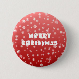 Weihnachts-Schneeflocken Button