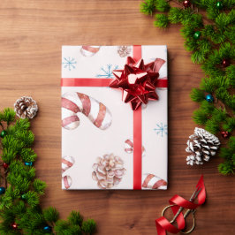 Weihnachts-Schneeflocken Elegantes Geschenk Geschenkpapier