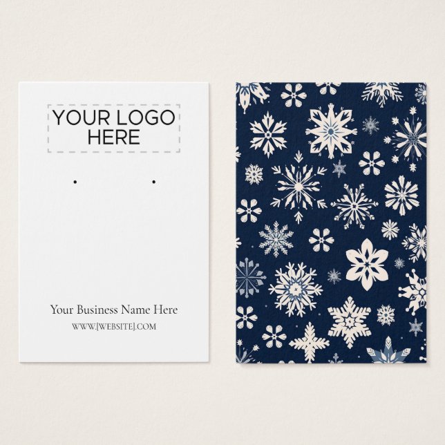 Weihnachts-Schneeflocken-Erd-Display-Karte (Vorne & Hinten)