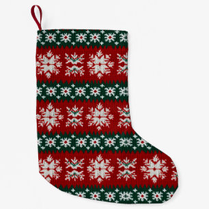 Weihnachts-Schneeflocken-Imitate Gezwirnt Rotes Gr Kleiner Weihnachtsstrumpf