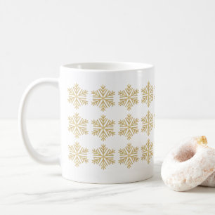 Weihnachts-Schneeflocken-Imitate Goldene Forelle Kaffeetasse