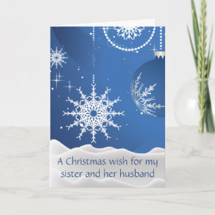 Weihnachts-Schneeflocken-Karte für Schwester und S Karte