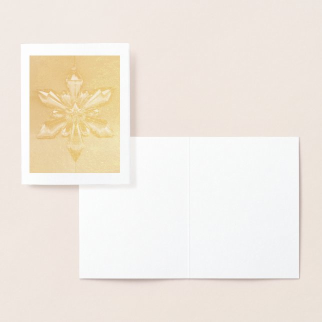 Weihnachts-Schneeflocken-Ornament ... Goldfolie Folienkarte (Anzeige)