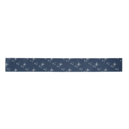 Weihnachts-Schneeflocken Pattern Navy Blauer Winte Satinband