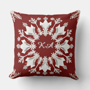 Weihnachts-Schneeflockendesign Kissen