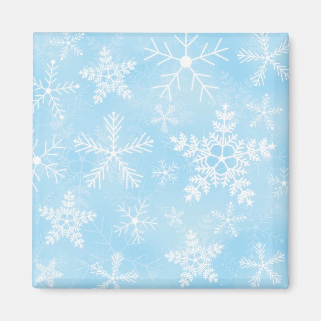 Weihnachts-Schneeflockenmuster Magnet (Vorne)