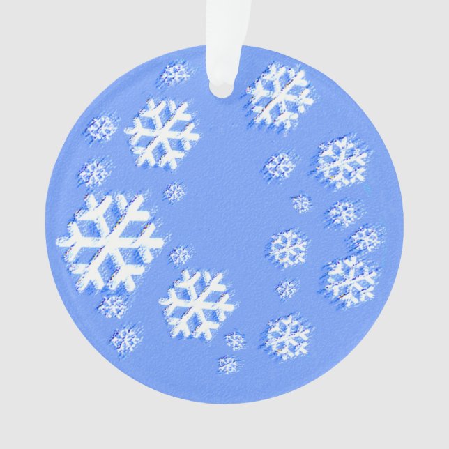 Weihnachts-Schneeflockenmuster - Originelle Kunst Ornament (Vorderseite)