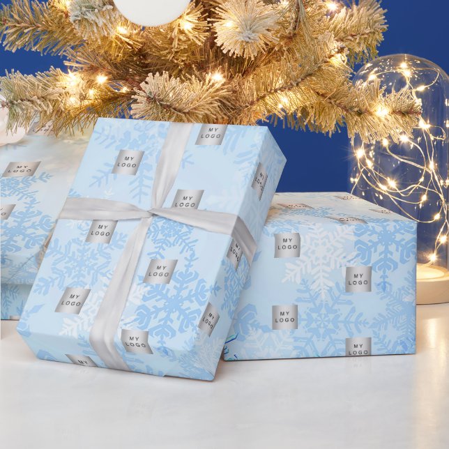 Weihnachts-Schneeflogos Geschenkpapier (Feiertage)