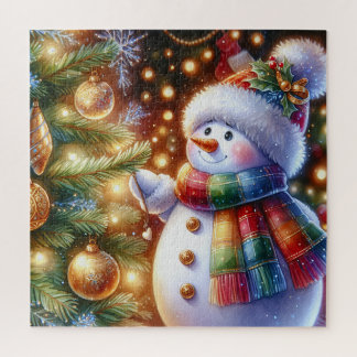 Weihnachts-Schneefrau-Rätsel Puzzle