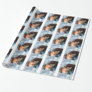 Weihnachts-Schneefraut Weihnachten Weihnachten Wei Geschenkpapier