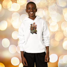 Weihnachts-Schneefussball-Hoodie Hoodie