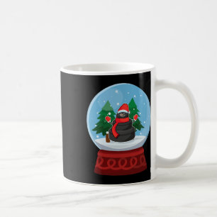 Weihnachts-Schneekugel Eishockey Schneemann Kaffeetasse