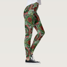 Weihnachts-Schneekugel, Kranz-Leggings