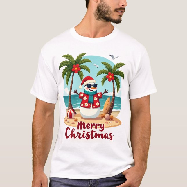 Weihnachts-Schneemann (3) T-Shirt (Vorderseite)