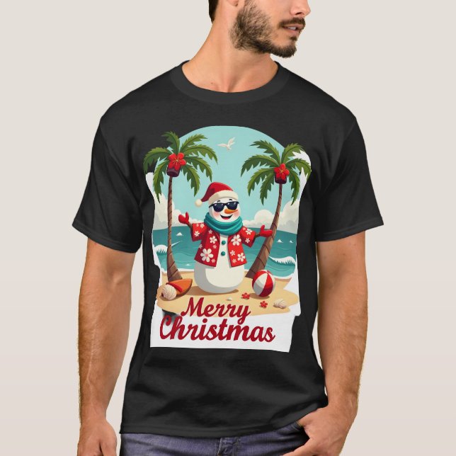 Weihnachts-Schneemann (3) T-Shirt (Vorderseite)