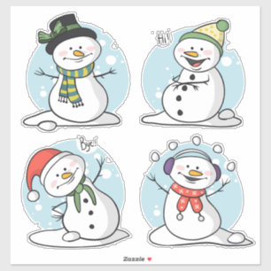 Weihnachts-Schneemann-Aufkleber Aufkleber
