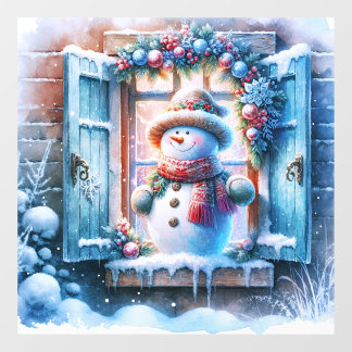 Weihnachts-Schneemann-Fensteraufkleber Fensteraufkleber