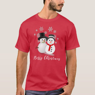 Weihnachts-Schneemann Frohes Rotes Feiertags-T-Shi T-Shirt