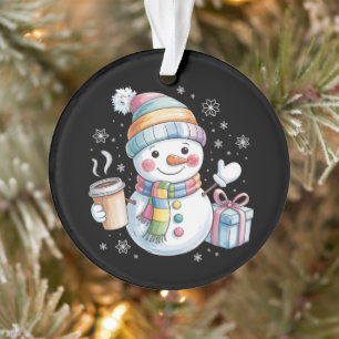 Weihnachts Schneemann Geschenk Urlaub Winter Xmas  Ornament