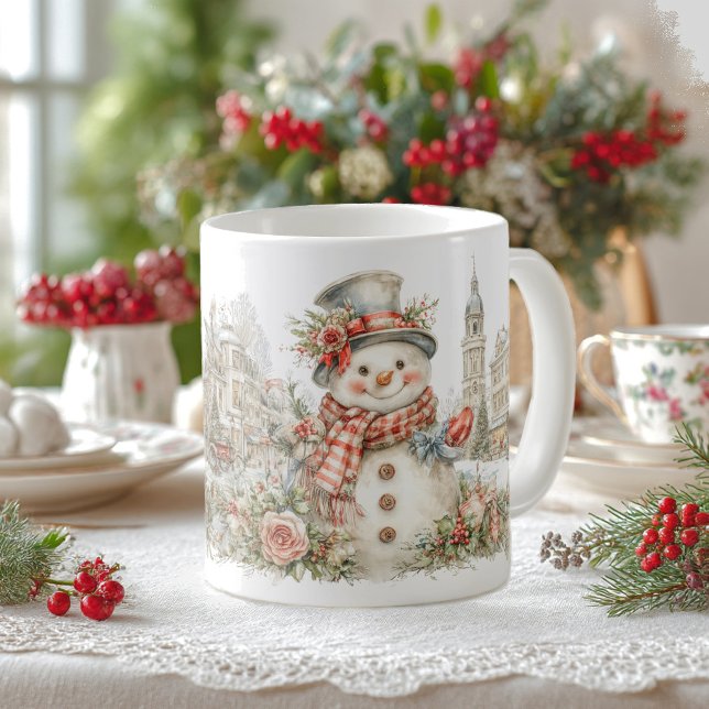 Weihnachts-Schneemann Kaffeetasse (Von Creator hochgeladen)