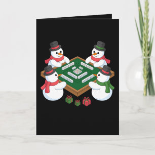 Weihnachts-Schneemann-Mahjong-Spiel Tisch Xmas-Fei Karte