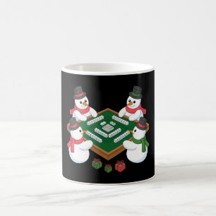 Weihnachts-Schneemann Mahjong Spieltisch Xmas Feri Kaffeetasse
