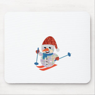 Weihnachts-Schneemann Mousepad