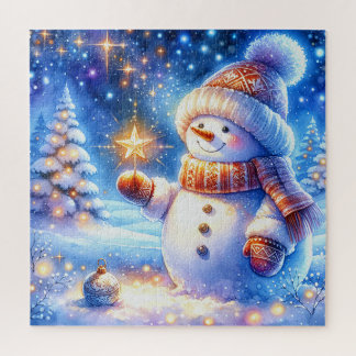 Weihnachts-Schneemann-Puzzle Puzzle